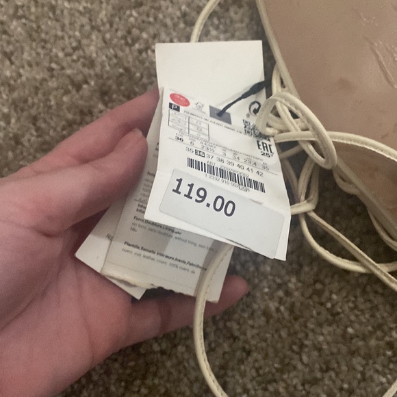 NWT Zara white heel strappy shoes size 6 - Picture 5 of 6